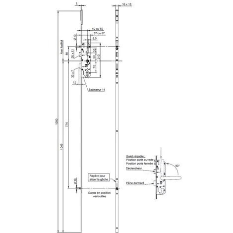 Serrure 4 Points Série 20500 L2150 Têtière 16mm Axe 40mm Gauche - VACHETTE - 26701000 3 Serrure 4 Points Série 20500 L2150 Têtière 16mm Axe 40mm Gauche - VACHETTE - 26701000 – Image 3