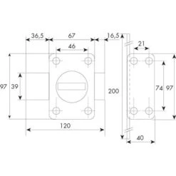 Verrou à Bouton A2P1 Cavith 1400 Finition Or - ISEO - 14000001 -Promos Matériel Boutique 78760753 3