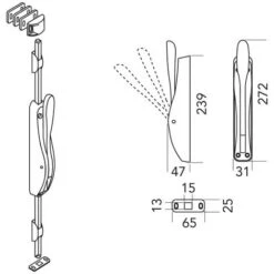 Crémone Pompier DEESSE Série 6887 Finition Blanc - LA CROISEE DS - DS6887-036 -Promos Matériel Boutique 78760785 3
