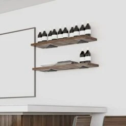 4 Pièces Supports D'étagère Flottants, Supports à Tablettes Muraux Triangulaires Invisibles, Equerre Etagere Murale Métal Pour étagère -Promos Matériel Boutique 78948724 4