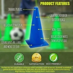 12 Cônes De Signalisation, Plots, Cônes De Circulation, 23cm - Solide -Promos Matériel Boutique 78950118 4