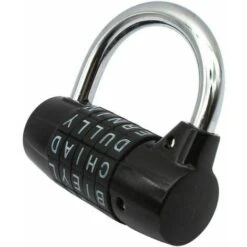 Cadenas à Combinaison, Cadenas à Code Cadenas à Combinaison Étanche Et Antirouille Serrure Pour Familles, Ecoles,Entreprises,Casiers Et Autres Lieux (Cadenas 5 Lettres) -Promos Matériel Boutique 79143919 5