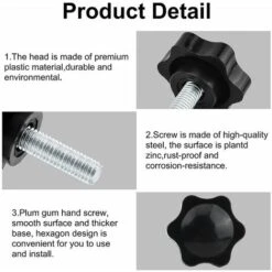 6-Pack M8x25mm Vis De Pouce, étoile En Plastique Moletées Bouton De Serrage à Vis Thumbscrew - -Promos Matériel Boutique 79219802 4