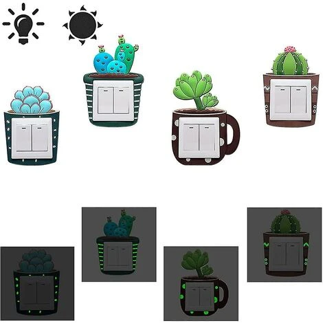 Autocollants D'interrupteur De Lumière 6 Pièces Autocollants D'interrupteur Lumineux De Dessin Animé Décor De Chambre 3d 3 Autocollants D'interrupteur De Lumière 6 Pièces Autocollants D'interrupteur Lumineux De Dessin Animé Décor De Chambre 3d – Image 3