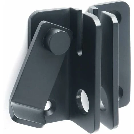 Verrou De Porte Coulissante Cadenas Moraillon Serrure De Porte Loquet De Verrouillage De Boucle Crochet Antivol, Finition Noire Mate En Acier Inoxydable, EMS3005-B 3 Verrou De Porte Coulissante Cadenas Moraillon Serrure De Porte Loquet De Verrouillage De Boucle Crochet Antivol, Finition Noire Mate En Acier Inoxydable, EMS3005-B – Image 3