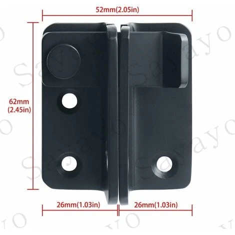 Verrou De Porte Coulissante Cadenas Moraillon Serrure De Porte Loquet De Verrouillage De Boucle Crochet Antivol, Finition Noire Mate En Acier Inoxydable, EMS3005-B 4 Verrou De Porte Coulissante Cadenas Moraillon Serrure De Porte Loquet De Verrouillage De Boucle Crochet Antivol, Finition Noire Mate En Acier Inoxydable, EMS3005-B – Image 4