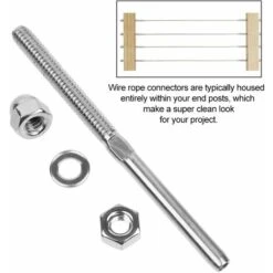 10 Pcs Tendeurs De Câbles Filetés Fendeur Câble Inox Garde Corps Câble Tendu Câble Inox Garde Corps Avec Écrou Joint Pour Systèmes Gréement Garde-Corps 1/8" 7 10 Pcs Tendeurs De Câbles Filetés Fendeur Câble Inox Garde Corps Câble Tendu Câble Inox Garde Corps Avec Écrou Joint Pour Systèmes Gréement Garde-Corps 1/8" -Promos Matériel Boutique 79657137 3