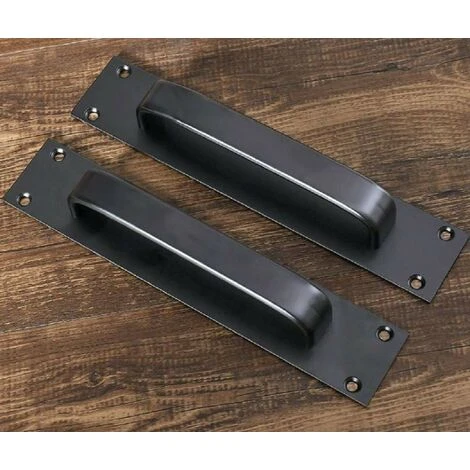 Poignée De Porte Coulissante Noire Pour Cuisine/mobilier/armoire/armoire/poignée De Tiroir Pour Foulards De Porte De Grange 2 Poignée De Porte Coulissante Noire Pour Cuisine/mobilier/armoire/armoire/poignée De Tiroir Pour Foulards De Porte De Grange – Image 2