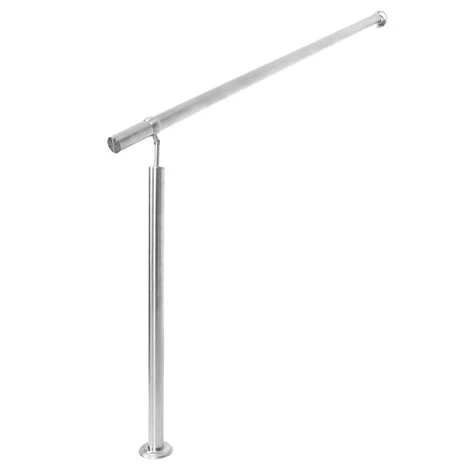 Rampe D'escalier En Acier Affiné 100cm Rambarde Main Courante Balustrade Escalier Pied De Support 1 Rampe D'escalier En Acier Affiné 100cm Rambarde Main Courante Balustrade Escalier Pied De Support