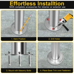 Hengda Rampe D'escalier Main Courante Pour Escalier Extérieu Intérieur Extérieur Entrée Maison Fixation Mur Angle Réglable Matériel Montage Inclu 80cm -Promos Matériel Boutique 80246795 3