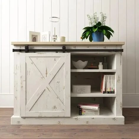 STOEX Quincaillerie Kit De Rail Roulettes Pour Porte Coulissante Industriel Pour Porte Suspendue En Bois Meuble TV Armoires - Simple Porte 0.9M/2.92FT 2 STOEX Quincaillerie Kit De Rail Roulettes Pour Porte Coulissante Industriel Pour Porte Suspendue En Bois Meuble TV Armoires - Simple Porte 0.9M/2.92FT – Image 2