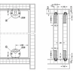 Chariot Pour Portes Coulissantes Linéaires Haut Bas Réglable En Hauteur à Enfoncer Ø35mm Plastique Gris Galet Armoire Placard Dressing Garniture Guidage Coulisse Rail -Promos Matériel Boutique 80709638 3