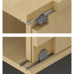 Chariot Pour Portes Coulissantes Linéaires Haut Bas Réglable En Hauteur à Enfoncer Ø35mm Plastique Gris Galet Armoire Placard Dressing Garniture Guidage Coulisse Rail -Promos Matériel Boutique 80709638 4