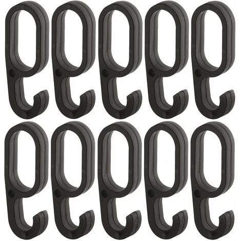 10x Crochet Pour Tringle Ovale 30 X 15mm à Enfiler Sur La Barre Dressing Armoire Entrée Chambre Vêtement Portemanteau Suspension Malin Pratique, En Plastique Noir 1 10x Crochet Pour Tringle Ovale 30 X 15mm à Enfiler Sur La Barre Dressing Armoire Entrée Chambre Vêtement Portemanteau Suspension Malin Pratique, En Plastique Noir