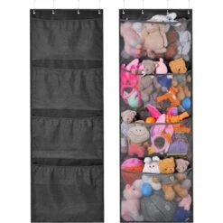 Rangement Pour Animaux En Peluche, Sac Organisateur Au-dessus De La Porte Pour Peluches, Jouets Pour Enfants, Accessoires Pour Bébé, Support De Rangement Suspendu Pour Chambre D'enfant, Salle De Bain, -Promos Matériel Boutique 80873490 3