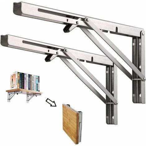 AIDUCHO Étagère Murale Pliante De 600 Mm 2 Pièces, Cadre De Support D'étagère De Garage, Support De Support Pliant En Acier Inoxydable Pour établi, 200KG Porteur (sans Planche De Bois) 1 AIDUCHO Étagère Murale Pliante De 600 Mm 2 Pièces, Cadre De Support D'étagère De Garage, Support De Support Pliant En Acier Inoxydable Pour établi, 200KG Porteur (sans Planche De Bois)
