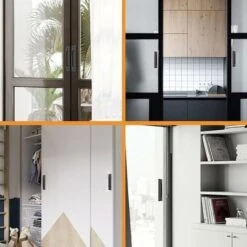 1 Pc Poignées De Porte Coulissante Rectangulaires Encastrées En Alliage D'aluminium Noir Mat Avec Vis De Montage Pour Porte Coulissante De Grange -Promos Matériel Boutique 81033332 4