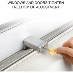 Fermeture Baie Coulissante,2 PCS Serrure Fenêtre Coulissante Anti-dérapant Alliage Aluminium Serrure De Fenetre De Sécurité Avec Clé Bloque Porte Coulissante Verrou Coulissante Pour Enfants -Promos Matériel Boutique 81038622 3