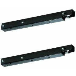2x Equerre Pliante Longueur D'épaule 300mm En Acier Support étagère Table Bar Console Escamotable Pliable Décoration Multifonction Maison, Noir -Promos Matériel Boutique 81256253 3