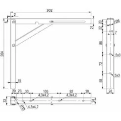 2x Equerre Pliante Longueur D'épaule 300mm En Acier Support étagère Table Bar Console Escamotable Pliable Décoration Multifonction Maison, Noir -Promos Matériel Boutique 81256253 4