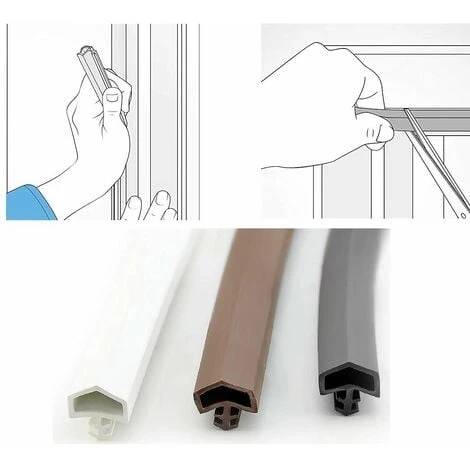 Joint D'isolation Pour Portes Intérieures Feuillure 10mm Hauteur 5,5mm Calfeutrage Rainure Garniture Isolant Protection Rénovation Etanchéité Economie Profil Thermique Flexible Souple, PVC Marron Fonc 3 Joint D'isolation Pour Portes Intérieures Feuillure 10mm Hauteur 5,5mm Calfeutrage Rainure Garniture Isolant Protection Rénovation Etanchéité Economie Profil Thermique Flexible Souple, PVC Marron Fonc – Image 3