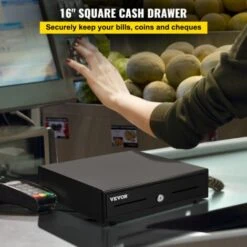 VEVOR Tiroir-Caisse Enregistreuse 41 Cm Tiroir-Caisse Manuel Compartiments 5 Billets 8 Pieces Tiroir De Caisse Enregistreuse Deverrouillage En Appuyant Ou Avec Cles Pour Billets Monnaie POS Restaurant -Promos Matériel Boutique 81849635 3