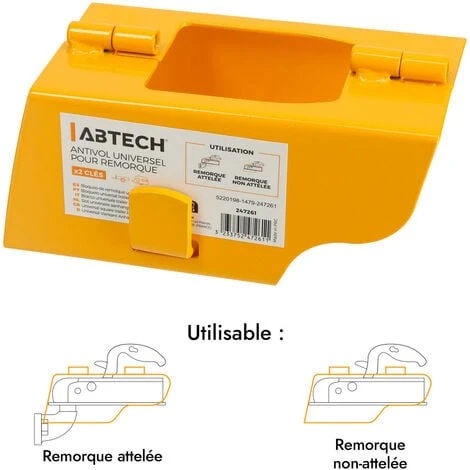 Antivol Tête D'attelage Universel Attelée Et Non Attelée Avec Cadenas 2 Antivol Tête D'attelage Universel Attelée Et Non Attelée Avec Cadenas – Image 2