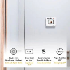 Judas Numérique Et Optique -Ecran 6,09 Cm- Angle De Vision 170° -Promos Matériel Boutique 81923418 3