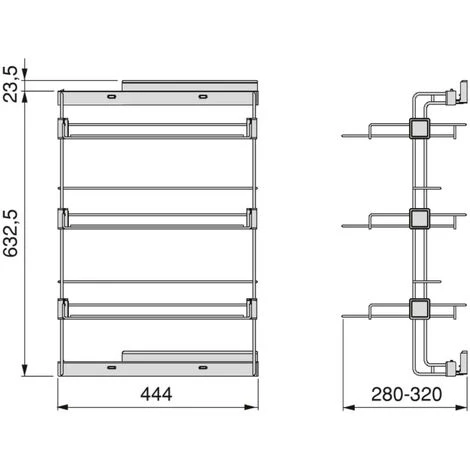 Porte-chaussures Latéral Coulissant Pour Placards Et Dressing Hack 2 Porte-chaussures Latéral Coulissant Pour Placards Et Dressing Hack – Image 2