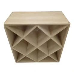 Casier Range Bouteille Vin En Bois Naturel Pour Cave Et Cellier A Vin - Meuble De Rangement Bouteille De Vin -Promos Matériel Boutique 82082044 5