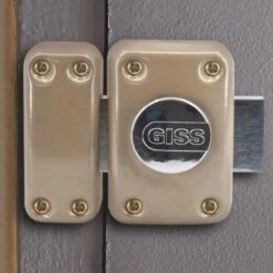 Verrou De Porte Haute Sécurité S'entrouvrant A Bouton Et Cylindre GISS Dimension - 45 Mm