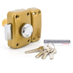 Verrou De Porte à Bouton Haute Sécurité 45 Mm Carte De Propriété Et Clés Réversibles