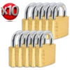Lot De 10 Cadenas De Sécurité S'entrouvrant GISS Dimension - 35 Mm