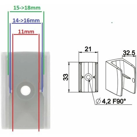 2x Clip Bloqueur De Manivelle Volet Roulant Blanc Support Guide Manette Plastique 15mm - 18mm Universel Fenêtre Mur à Visser 2 2x Clip Bloqueur De Manivelle Volet Roulant Blanc Support Guide Manette Plastique 15mm - 18mm Universel Fenêtre Mur à Visser – Image 2