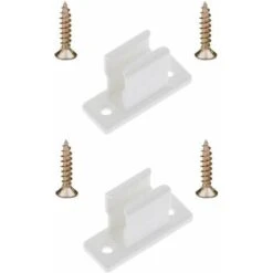 2x Clip Bloqueur De Manivelle Volet Roulant Blanc Support Guide Manette Plastique 13mm Universel Fenêtre Mur à Visser