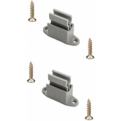 2x Clip Bloqueur De Manivelle Volet Roulant Réglable Gris Support Guide Manette Plastique 14mm Universel Fenêtre Mur à Visser