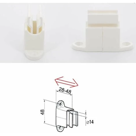 Clip Bloqueur De Manivelle Volet Roulant Réglable Blanc Support Guide Manette Plastique 14mm Universel Fenêtre Mur à Visser 2 Clip Bloqueur De Manivelle Volet Roulant Réglable Blanc Support Guide Manette Plastique 14mm Universel Fenêtre Mur à Visser – Image 2