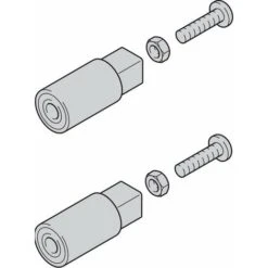 2x Butoir Butée De Vantail Pour Chariot Et Guidage De Porte Coulissante Droite Ou Gauche En Plastique Delrin Noir Meuble Placard Dressing Entrée Chambre