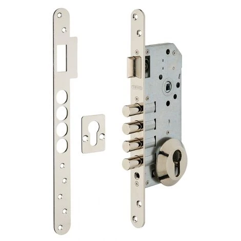 THIRARD - Boitier De Serrure Encastrable à Cylindre Pour Porte D'entrée, Rosace Ouverte, Axe 50mm, Bouts Ronds 1 THIRARD - Boitier De Serrure Encastrable à Cylindre Pour Porte D'entrée, Rosace Ouverte, Axe 50mm, Bouts Ronds