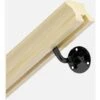 Kit Main Courante Murale Moulurée En Bois + Supports De Fixation