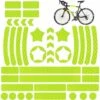 42 Pièces Sticker Reflechissant Casque Velo,Bande ,Autocollants Réfléchissants Pour Vélos,Casques