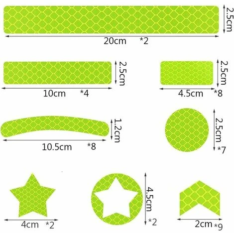 42 Pièces Sticker Reflechissant Casque Velo,Bande ,Autocollants Réfléchissants Pour Vélos,Casques 2 42 Pièces Sticker Reflechissant Casque Velo,Bande ,Autocollants Réfléchissants Pour Vélos,Casques – Image 2
