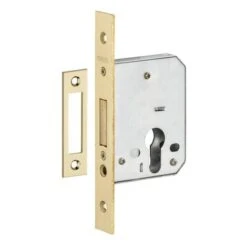 THIRARD - Boitier De Serrure Encastrable à Cylindre Pour Porte D'entrée, Axe 40mm, Bouts Carrés, Pêne Dormant Seul