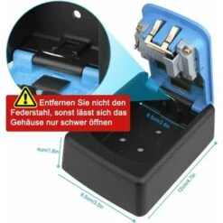 Boîte à Clés Murale Avec Code à 4 Chiffres, Coffre-fort à Clés étanche, Boîte à Clés à Combinaison Pour La Maison, Le Garage, L'école - Bleu 7 Boîte à Clés Murale Avec Code à 4 Chiffres, Coffre-fort à Clés étanche, Boîte à Clés à Combinaison Pour La Maison, Le Garage, L'école - Bleu -Promos Matériel Boutique 83760010 3