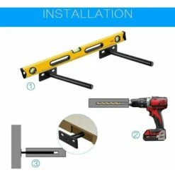 4Pcs Support D'Étagère Flottante, Support D'Étagère Invisible En Métal, Support D’ Étagère Caché Robuste, Support Pour Étagère En Bois Invisible（10mm），Superma -Promos Matériel Boutique 83761321 3