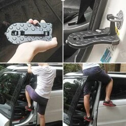 2pcs Seuil De Porte De Voiture, Marchepied De Porte De Véhicule Pliable Avec Marteau De Sécurité -Promos Matériel Boutique 83864863 3