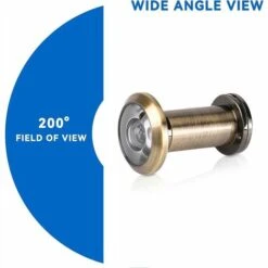 Judas De Porte, 200°judas Laiton Avec Cache De Surveillance Pour Un Montage Dans Des Vantaux De Porte De 35 Mm-60 Mm(1pcs,Noir) -Promos Matériel Boutique 83873478 3