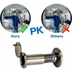 Judas De Porte, 200°judas Laiton Avec Cache De Surveillance Pour Un Montage Dans Des Vantaux De Porte De 35 Mm-60 Mm(1pcs,Noir) -Promos Matériel Boutique 83873478 4