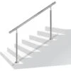 AUFUN Rampe D'escalier En Acier Inoxydable Pour Escaliers, Intérieur Et Extérieur, Balcon, Couleur Argent, Longueur 150 Cm, Sans Traverses