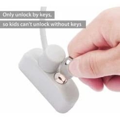 2pcs Fenêtre Entrebâilleur De Porte Verrouillage Porte Coulissante Bébé Sécurité Enfant Verrou De Sécurité Câble Catch Fils Avec Clé En Acier Inoxydable Pour Garage Placard Fenêtre Chambre -Promos Matériel Boutique 83994754 5